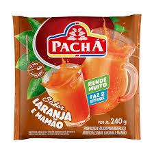 Refresco Em Po Pacha Adoçado Laranja Com Mamao 240Gr - Embalagem 12X240 GR - Preço Unitário R$1,92