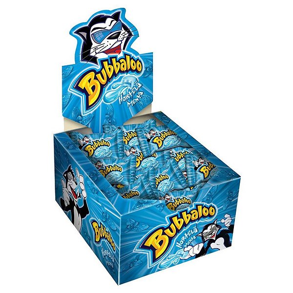 Chiclete Bubbaloo Hortela Azul Com 60 Unidades - Embalagem 1X60 UN