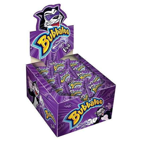 Chiclete Bubbaloo Uva Roxo Com 60 Unidades - Embalagem 1X60 UN