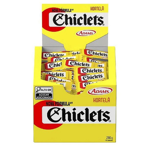 Chiclete De Caixinha Adams Hortela Amarelo Com 100 Caixinhas - Embalagem 1X100X2 UN