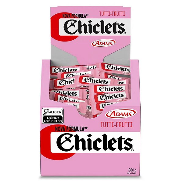 Chiclete De Caixinha Adams Tutti Frutti Rosa Com 100 Caixinhas - Embalagem 1X100X2 UN