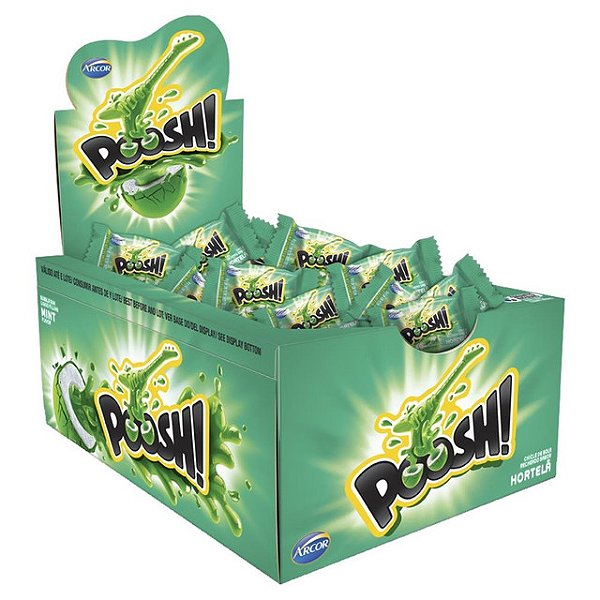Chiclete Poosh Hortela Com 40 Unidades - Embalagem 1X40 UN