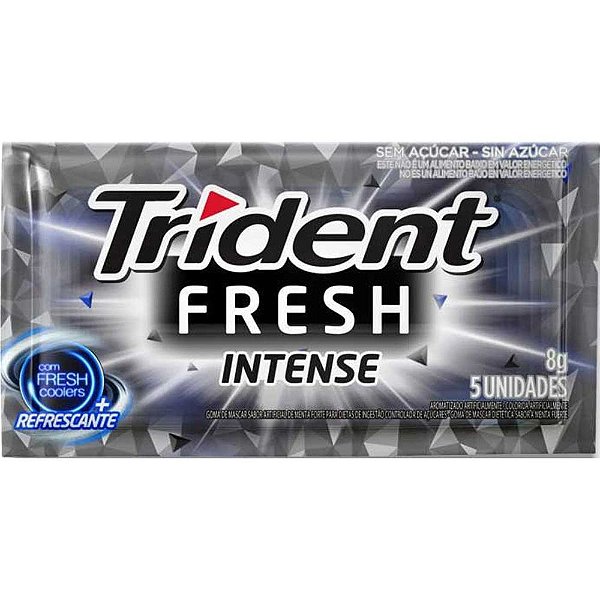 Goma De Mascar Trident Intense Fresh 8Gr - Embalagem 21X1 UN - Preço Unitário R$2,06