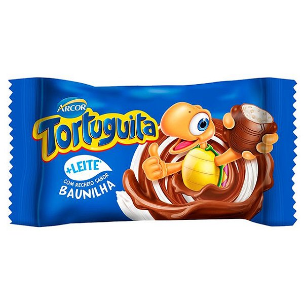 Chocolate Tortuguita Recheado Baunilha 15,5Gr - Embalagem 24X15,5 GR - Preço Unitário R$1,23