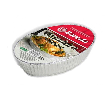 Assadeira De Aluminio Boreda Oval 7000Ml - Embalagem 12X1 UN - Preço Unitário R$7,29
