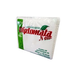 Guardanapo Diplomata Branco 20X23Cm 100% Celulose Com 50 Folhas - Embalagem 20X50 UN - Preço Unitário R$1,34