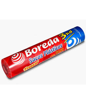Saco Plastico 3Kg Boreda 23X37 Cm Com 50 Sacos - Embalagem 24X50 UN - Preço Unitário R$3,93