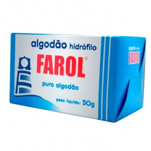 Algodao Farol Rolo 50Gr - Embalagem 10X50 GR - Preço Unitário R$3,42