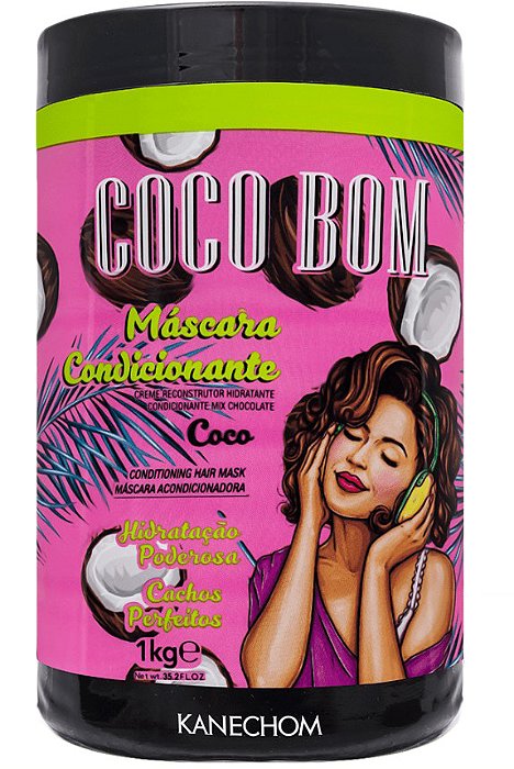 Creme De Cabelo Hidratante Kanechom Nutripow Oleo Coco 1Kg - Embalagem 6X1 KG - Preço Unitário R$9,14
