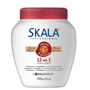 Creme De Cabelo Hidratante Skala 12 Em 1 Plus 1Kg - Embalagem 6X1 KG - Preço Unitário R$9,51