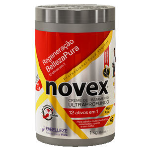 Creme De Cabelo Para Tratamento Novex Regeneraçao Bellezapura 12 Em 1 - 1Kg - Embalagem 1X1 KG