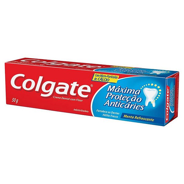 Creme Dental Colgate Maxima Protecao Anticaries 50Gr - Embalagem 12X50 GR - Preço Unitário R$3,39