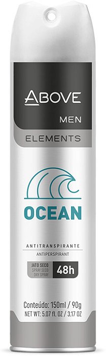 Desodorante Aerossol Above Masculino Ocean 150Ml - Embalagem 1X150 ML