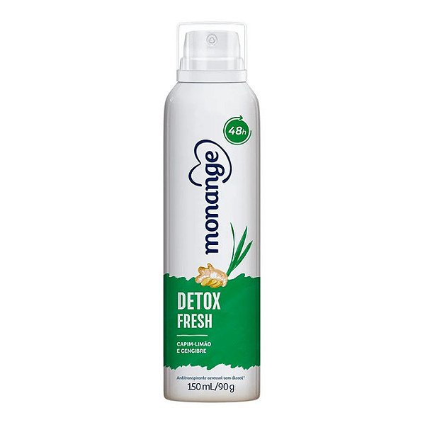 Desodorante Aerossol Monange Feminino Detox 150Ml - Embalagem 1X150 ML