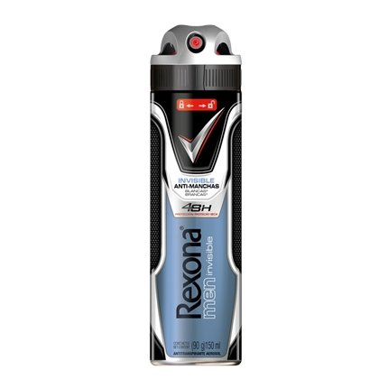 Desodorante Aerossol Rexona Masculino Invisible 87Gr - Embalagem 1X87 GR
