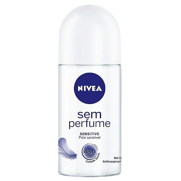 Desodorante Rollon Nivea Feminino Sensitive Sem Perfume 50Ml - Embalagem 1X50 ML