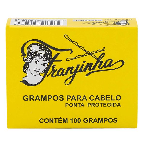 Grampo Para Cabelo Franjinha Castanho Numero 5 Caixinha Com 100 Unidades - Embalagem 10X100 UN - Preço Unitário R$4,40