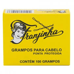 Grampo Para Cabelo Franjinha Castanho Numero 7 Caixinha Com 100 Unidades - Embalagem 5X100 UN - Preço Unitário R$8,80