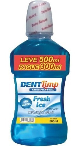 Antiseptico Bucal Dentlimp Com Fluor Promocional 500Ml - Embalagem 1X500 ML