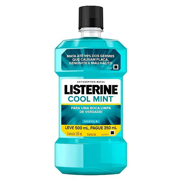 Antiseptico Bucal Listerine Cool Mint Promocional 500Ml - Embalagem 1X500 ML