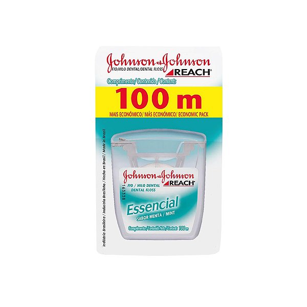 Fio Dental Johnson Menta Essencial 100 Metros - Embalagem 12X100 MT - Preço Unitário R$15,94