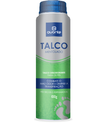 Talco Para Pes Polvilho Antiseptico Avante Mentolado 100Gr - Embalagem 1X100 GR