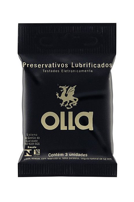 Preservativo Olla Tradicional Com 3 Unidades - Embalagem 12X3 UN - Preço Unitário R$6,02