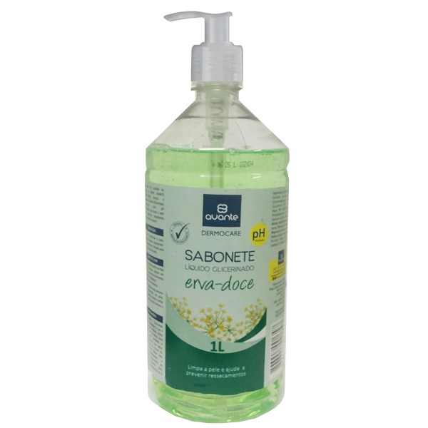 Sabonete Liquido Avante Erva Doce Com Valvula Pump 1 Litro - Embalagem 1X1 LT
