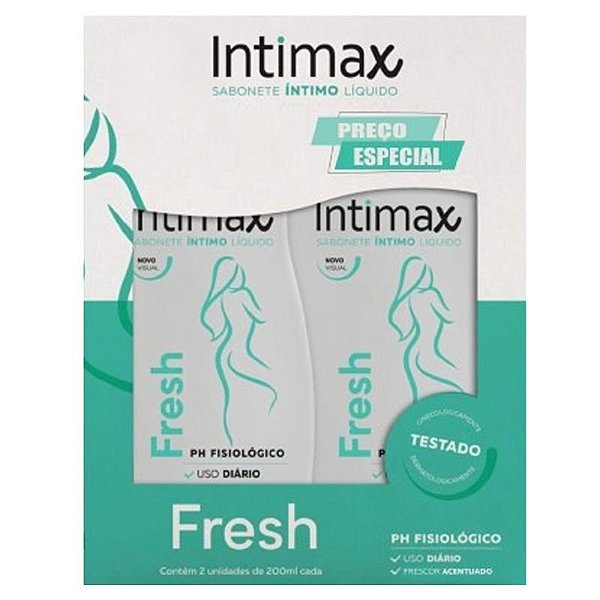 Sabonete Liquido Intimo Fina Flor Intimax Fresh Com 2 Unidades 200Ml - Embalagem 1X2 UN