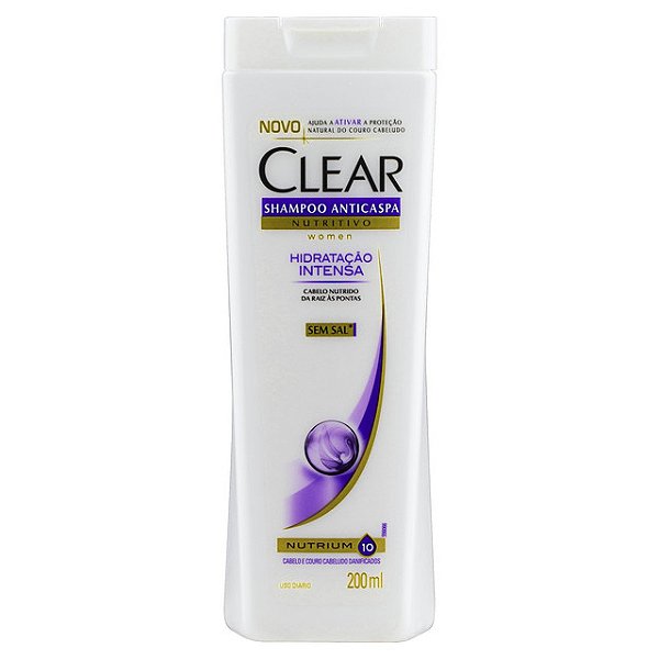 Shampoo Clear Anticaspa Hidrataçao Intensa 200Ml - Embalagem 1X200 ML