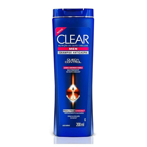 Shampoo Clear Anticaspa Men Queda Control 200Ml - Embalagem 1X200 ML