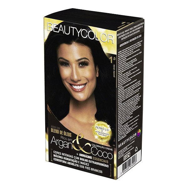 Tintura Para Cabelo Beauty Color 1.0 Preto Onix - Embalagem 1X1 UN