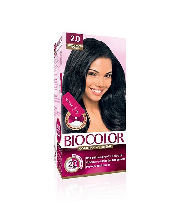 Tintura Para Cabelo Biocolor 2.0 Preto Azulado Mini Kit - Embalagem 1X1 UN