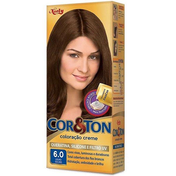 Tintura Para Cabelo Cor&Ton 6.0 Louro Escuro 135Gr - Embalagem 1X135 GR