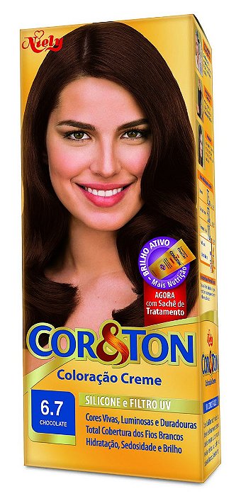 Tintura Para Cabelo Cor&Ton 6.7 Chocolate 135Gr - Embalagem 1X135 GR