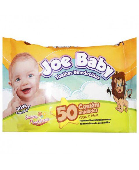 Lenco Umedecido Toalha Joe Baby Com 50 Lencos - Embalagem 1X50 UN