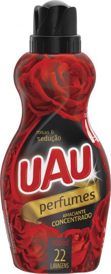 Amaciante De Roupas Concentrado Uau Perfumes Rosas Seducao Vermelho 500Ml - Embalagem 1X500 ML