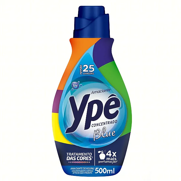Amaciante De Roupas Concentrado Ype Blue 500Ml - Embalagem 12X500 ML - Preço Unitário R$7,95