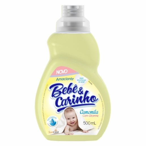 Amaciante De Roupas Infantil Bebe & Carinho Camomila Amarelo 500Ml - Embalagem 12X500 ML - Preço Unitário R$5,02