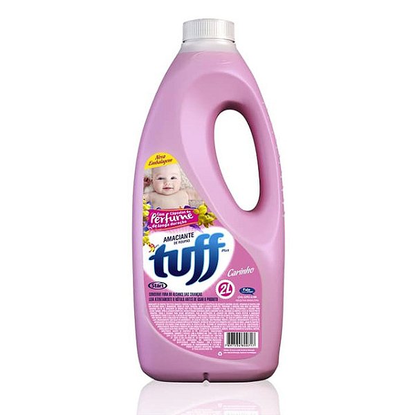 Amaciante De Roupas Tuff Plus Carinho Rosa 2 Litros - Embalagem 6X2 LT - Preço Unitário R$6,39