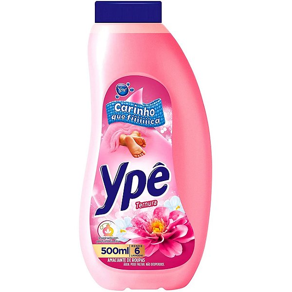 Amaciante De Roupas Ype Ternura Rosa 500Ml - Embalagem 24X500 ML - Preço Unitário R$2,88
