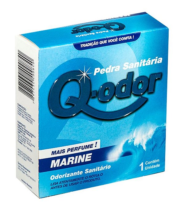 Desinfetante Sanitario Q-Odor Pedra Marine 40Gr - Embalagem 36X1 UN - Preço Unitário R$2,08