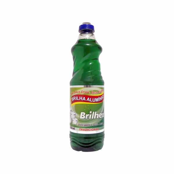 Detergente Liquido Lava Loucas Limpa Aluminio Brilha Aluminio Brilhex 500Ml - Embalagem 24X500 ML - Preço Unitário R$2,28