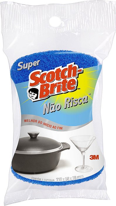 Esponja Bucha Scoth Brite Nao Risca - Embalagem 5X1 UN - Preço Unitário R$3,87