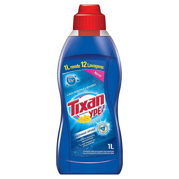 Lava Roupas Liquido Tixan Ype Primavera 1 Litro - Embalagem 12X1 LT - Preço Unitário R$11,26