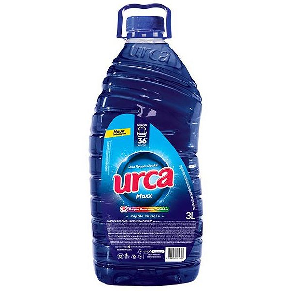 Lava Roupas Liquido Urca Maxx Azul 3 Litros - Embalagem 1X3 LT
