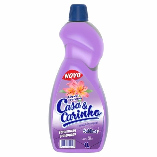 Limpador Casa & Carinho Perfumado Sublime Roxo 1 Litro - Embalagem 12X1 LT - Preço Unitário R$4,70
