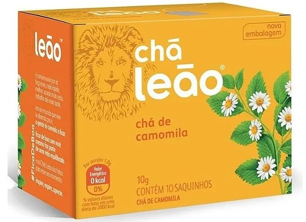 Cha Leao Camomila Com 10 Saches - Embalagem 10X10 UN - Preço Unitário R$3,77