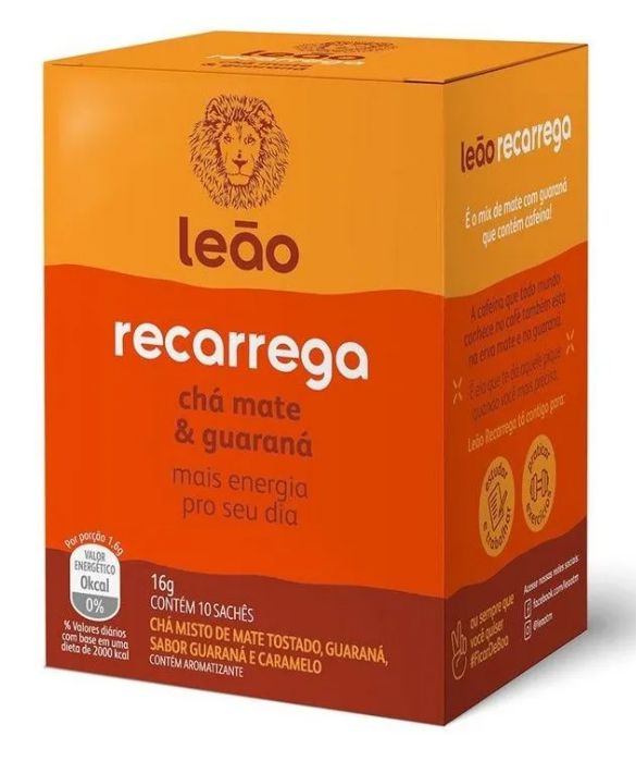 Cha Leao Mate E Guarana Funcionais Recarrega Com 10 Saches - Embalagem 1X10 UN