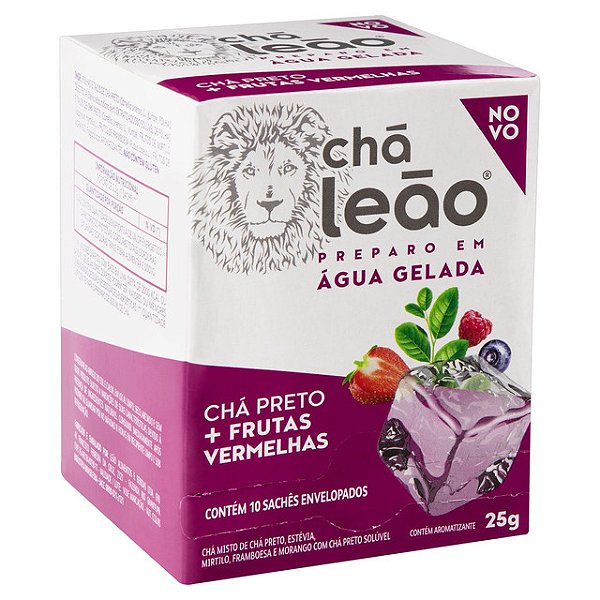 Cha Leao Preto Frutas Vermelhas Com 10 Saches - Embalagem 1X10 UN